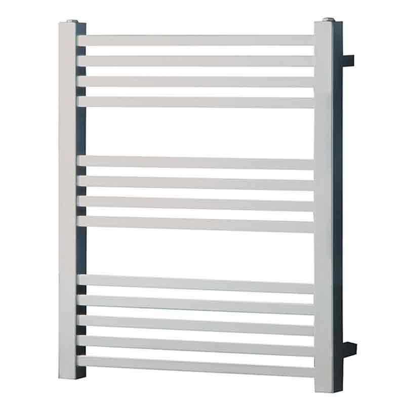 Towelrads Square Tube Straight Heated Towel Rail 800mm High x 600mm Wide - Chrome - 210001 - TAP 'N' SHOWER