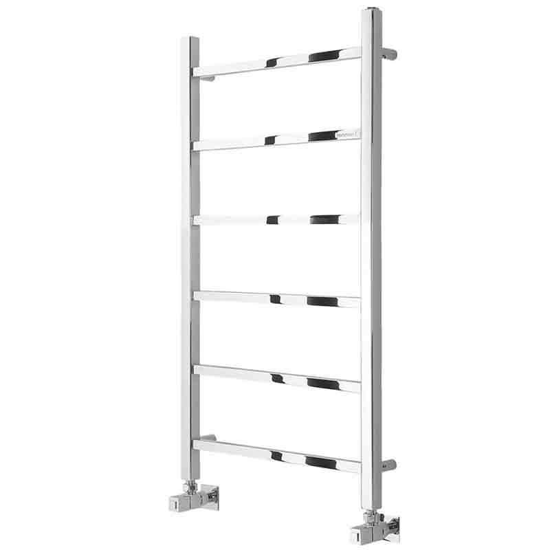 Towelrads Diva Straight Heated Towel Rail 800mm High x 500mm Wide - Polished Stainless Steel - 230006 - TAP 'N' SHOWER