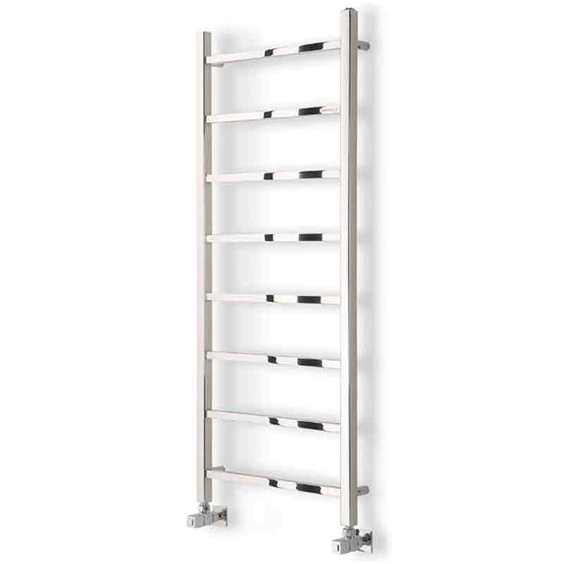 Towelrads Diva Straight Heated Towel Rail 1200mm High x 500mm Wide - Polished Stainless Steel - 230007 - TAP 'N' SHOWER