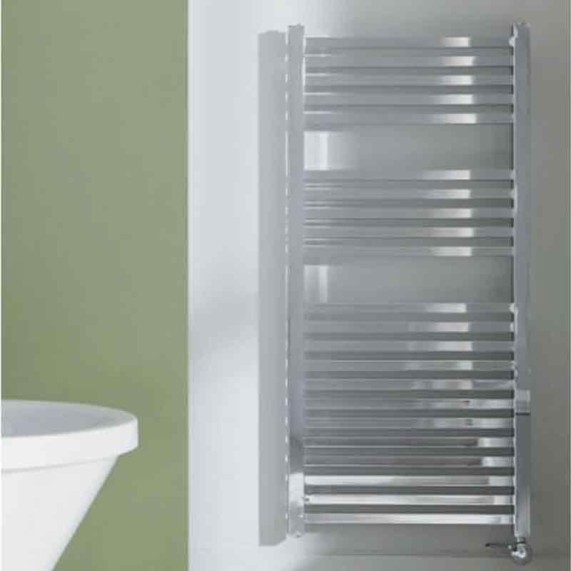 Towelrads Elcot Electric Straight Heated Towel Rail 800mm High x 600mm Wide - Chrome - 300117 - TAP 'N' SHOWER