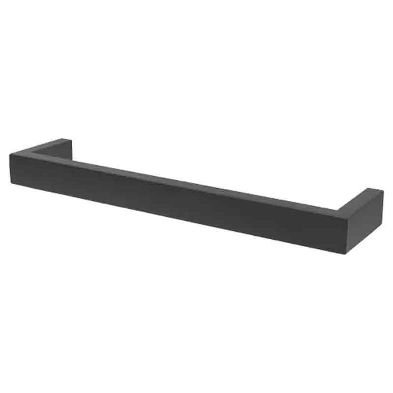 Towelrads Elcot Electric Square Closed Ended Towel Rail 40mm High x 450mm Wide - Matt Black - 488105 - TAP 'N' SHOWER
