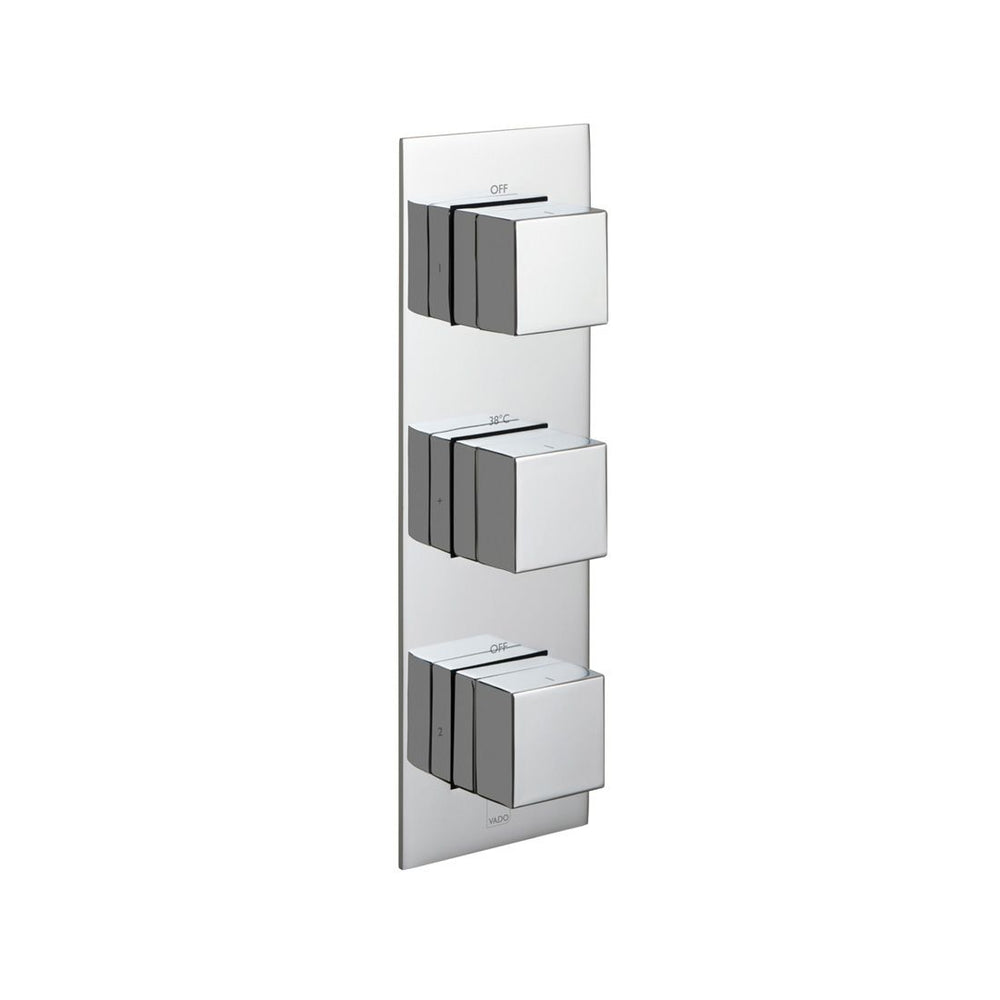 Vado Tablet Notion 2 Outlet Thermostatic Shower Valve - Polished Chrome - TAB - 128/2 - NOT - C/P - TAP 'N' SHOWER