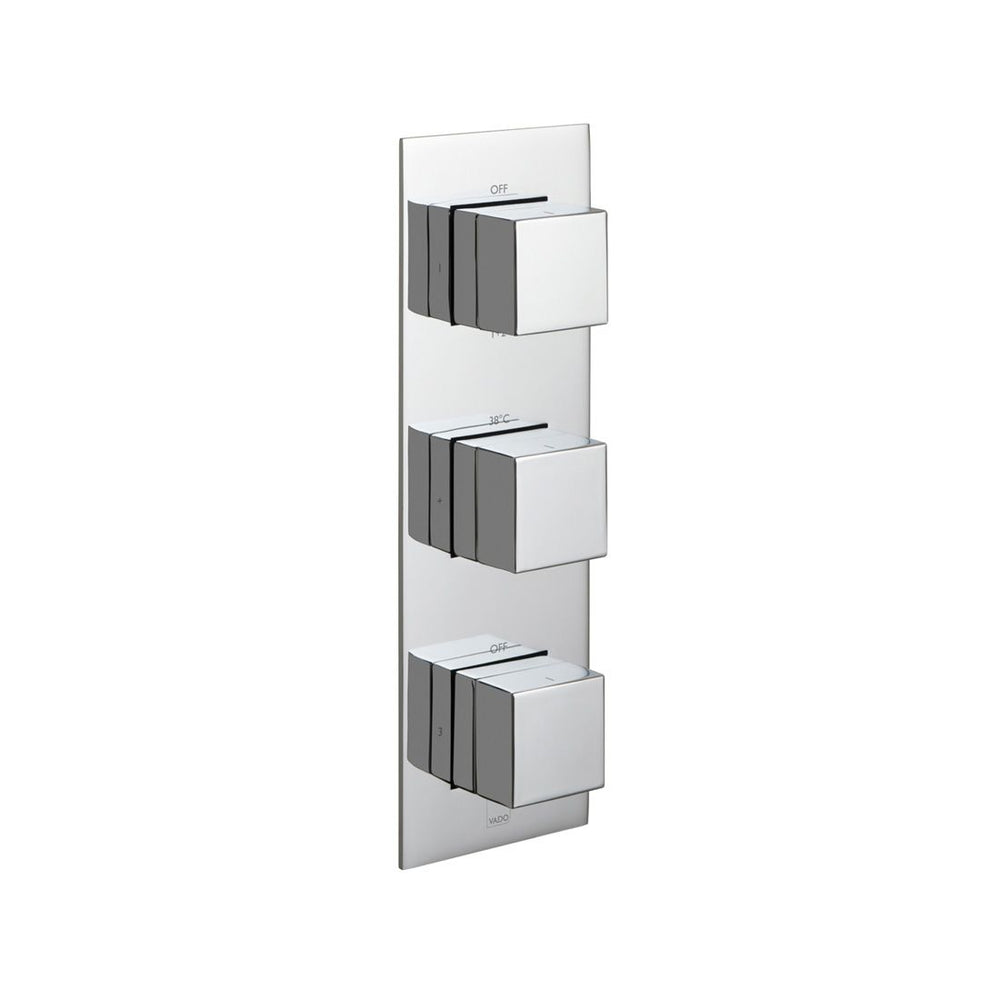 Vado Tablet Notion 3 Outlet Thermostatic Shower Valve with All - Flow Function - Polished Chrome - TAB - 128/3 - NOT - C/P - TAP 'N' SHOWER