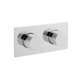 Vado Tablet Knurled Accents 2 Outlet Thermostatic Shower Valve with All - Flow Function - Polished Chrome - TAB - 148/2 - H - CPK - TAP 'N' SHOWER