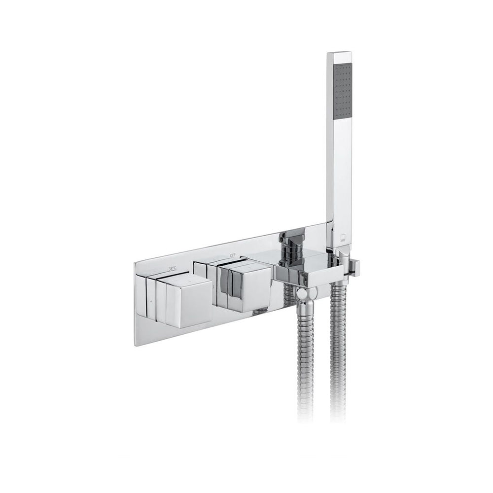 Vado Tablet Io Notion 2 Outlet Thermostatic Shower Valve with All - Flow and Integrated Mini Kit - Polished Chrome - TAB - 148/2WO - NOT - CP - TAP 'N' SHOWER