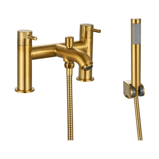 Kartell Ottone Bath Shower Mixer Tap - Brushed Brass - TAP142OT - TAP 'N' SHOWER