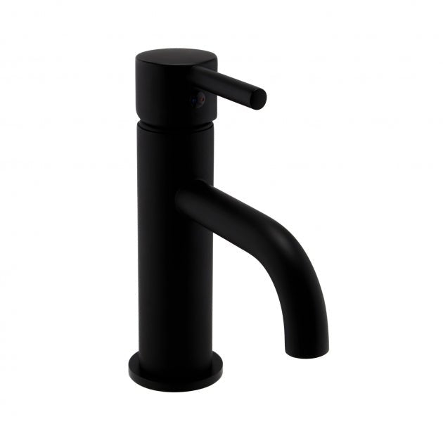 Kartell Nero Round Mono Basin Mixer Tap - Matt Black - TAP150NR - TAP 'N' SHOWER
