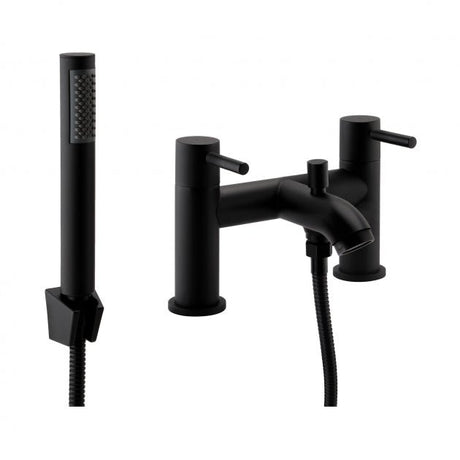 Kartell Nero Round Bath Shower Mixer Tap - Matt Black - TAP152NR - TAP 'N' SHOWER