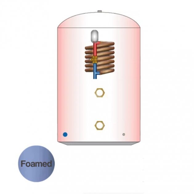 Telford Tristar Thermal Store 1800mm x 500mm Direct Open - Vented Copper Cylinder - 300 Litre - Blue - TSV300/5716 - TAP 'N' SHOWER