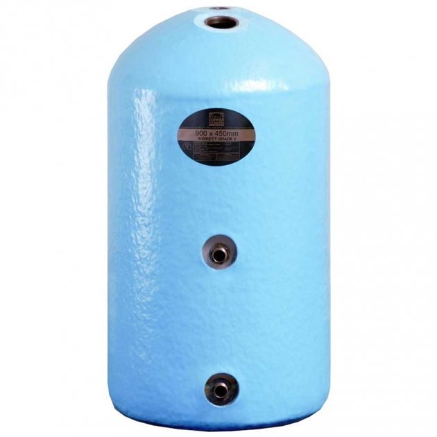 Telford Standard Indirect Vented 1200mm x 450mm Hot Water Copper Cylinder - 162 Litre - Blue - B3I12045VF - TAP 'N' SHOWER