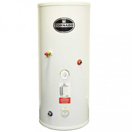 Telford Tornado 3.0 Direct Unvented 1260mm x 580mm Stainless Steel Hot Water Cylinder - 150 Litre - White - T2SD150/3.0