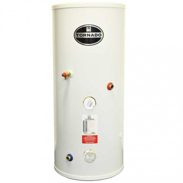 Telford Tornado 3.0 Direct Unvented 1550mm x 580mm Stainless Steel Hot Water Cylinder - 200 Litre - White - T2SD200/3.0