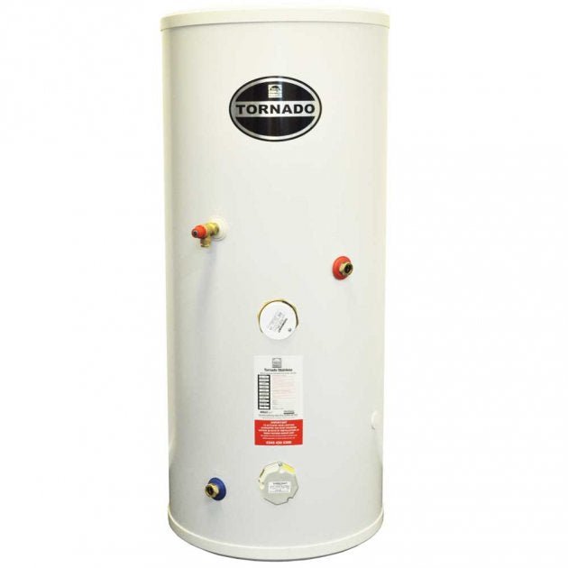 Telford Tornado 3.0 Direct Unvented 1550mm x 580mm Stainless Steel Hot Water Cylinder - 200 Litre - White - T2SD200/3.0 - TAP 'N' SHOWER