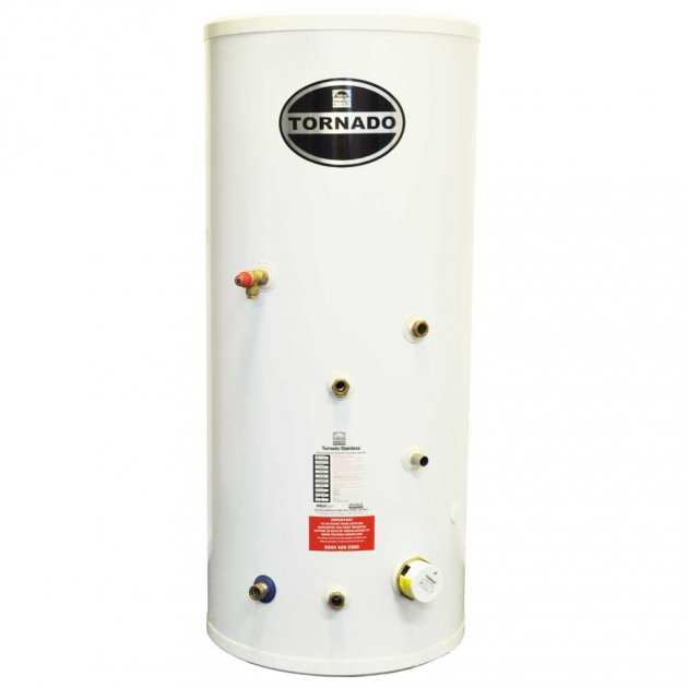 Telford Tornado 3.0 Indirect Unvented 1550mm x 580mm Stainless Steel Hot Water Cylinder - 200 Litre - White - T2SI200/3.0 - TAP 'N' SHOWER