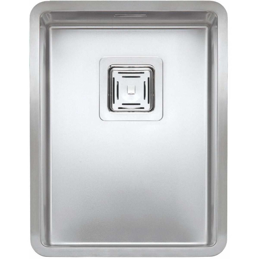 Reginox Stainless Steel Texas 30x40 Elite integrated kitchen sink with smooth satin finish and square waste