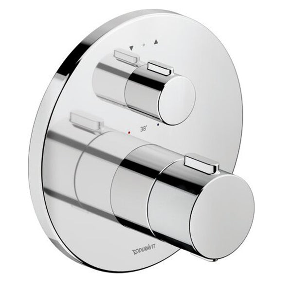 Duravit 2 Outlet Single Lever Thermostatic Shower Mixer - Chrome - TH4200014010 - TAP 'N' SHOWER