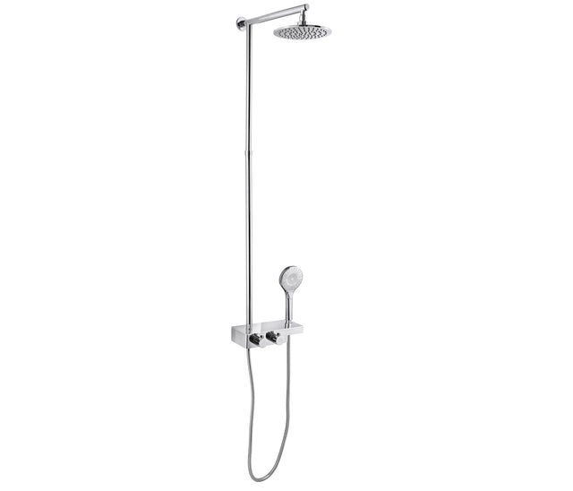 JTP Thermostatic Rail With Overhead /and Multifunction Hand Shower - Chrome - ED189