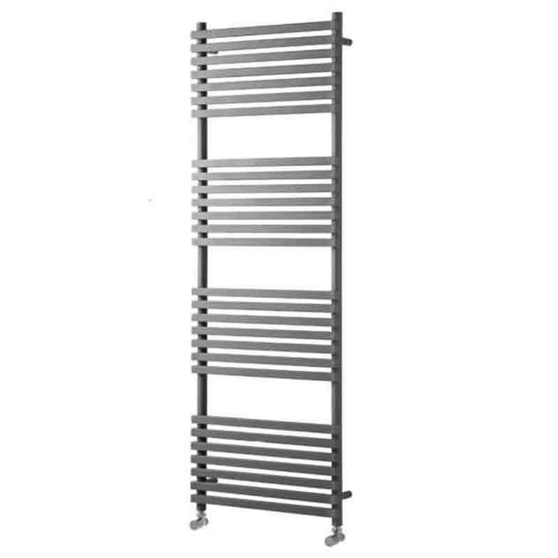 Towelrads Oxfordshire Straight Heated Towel Rail 750mm High x 500mm Wide - Anthracite - 120957 - TAP 'N' SHOWER