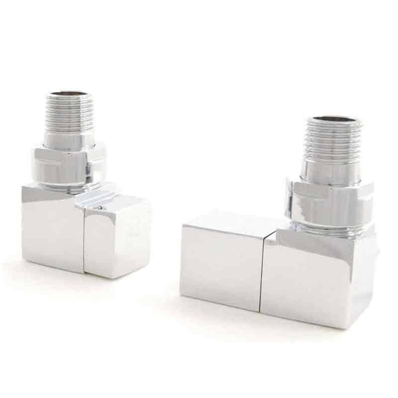 Towelrads Square Corner Manual Radiator Valve - Chrome - 120999 - TAP 'N' SHOWER