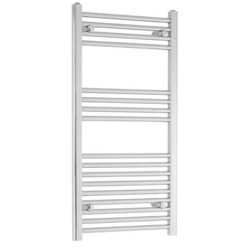 Towelrads Independent Straight Heated Towel Rail 800mm High x 600mm Wide - Chrome - 130049 - TAP 'N' SHOWER
