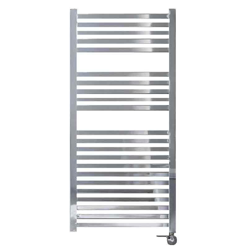 Towelrads Square Straight Heated Towel Rail 1200mm High x 600mm Wide - Chrome - 570015 - TAP 'N' SHOWER