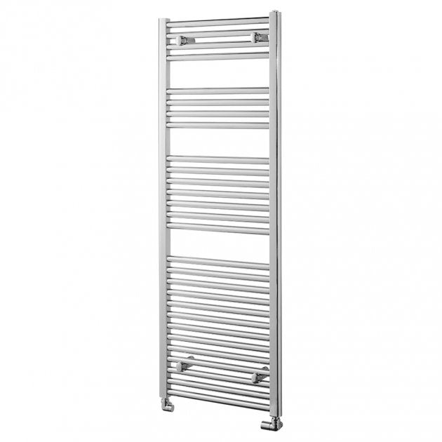 Towelrads Pisa Straight Heated Towel Rail 1400mm High x 400mm Wide - Chrome - 140020 - TAP 'N' SHOWER