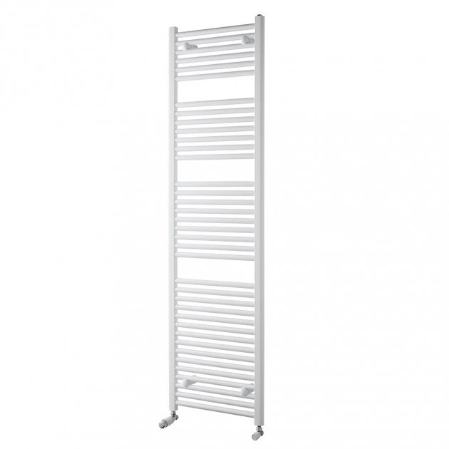 Towelrads Pisa Straight Heated Towel Rail 1800mm High x 500mm Wide - White - 160015 - TAP 'N' SHOWER