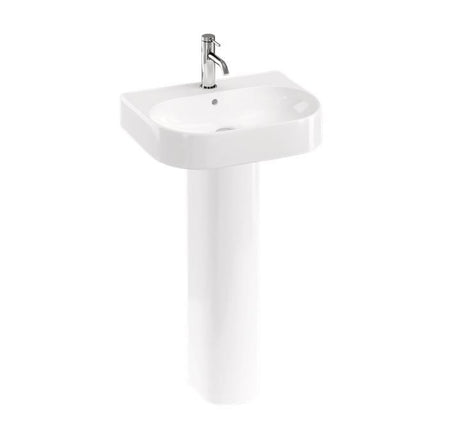 Britton Trim 1 Tap Hole Basin 500mm - White Gloss - TRIM.005 - TAP 'N' SHOWER
