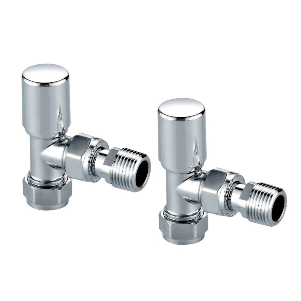 Scudo Radiator Valve Angled 15mm (Pair) - Anthracite - TRV006 - TAP 'N' SHOWER