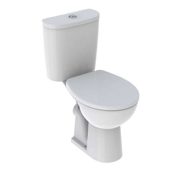 Twyford Alcona Rimless Close Coupled Pan with Push Button Cistern Excluding Seat - White - AR2346WH - TAP 'N' SHOWER