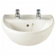 Twyford Sola 2 Tap Washbasin 500×400 - White - SA4212WH - TAP 'N' SHOWER