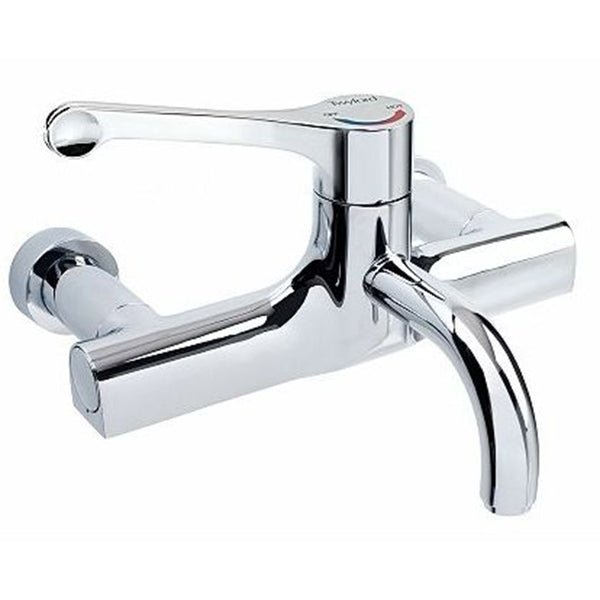 Twyford Sola Thermostatic Surgeons Wall Mixer Lever Tap Fixed Spout - Chrome - SF1131CP - TAP 'N' SHOWER