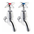 Twyford Sola 1/2″ Bib Taps Cross Head Pair - Chrome - SF2302CP - TAP 'N' SHOWER