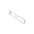 Twyford Doc M Hinged Support Rail with Toilet Roll Holder - White - SR5810WH - TAP 'N' SHOWER
