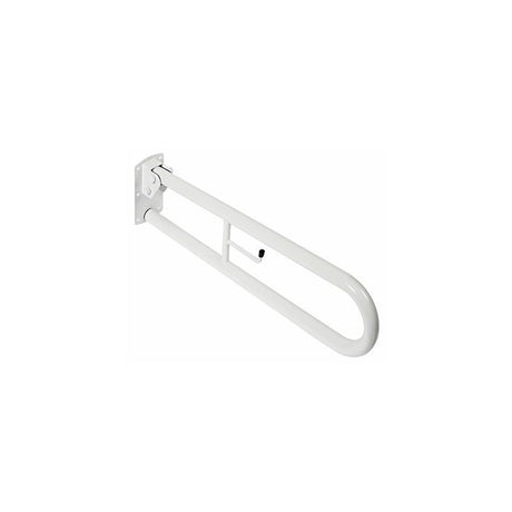 Twyford Doc M Hinged Support Rail with Toilet Roll Holder - White - SR5810WH - TAP 'N' SHOWER