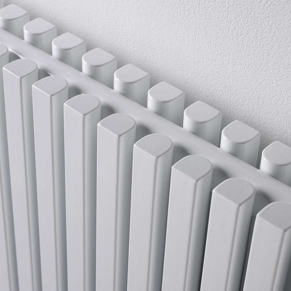 Ultraheat Klon Double Designer Vertical Radiator, 1800mm High x 383mm Wide - White - KD1810W