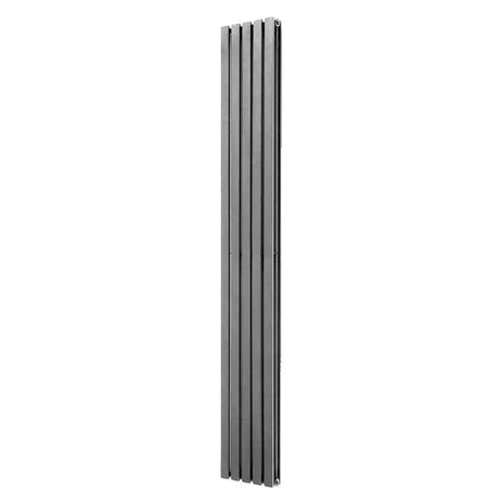 Ultraheat Linear Double Designer Vertical Radiator, 1800mm High x 480mm Wide -  Grey Black - LD1809B