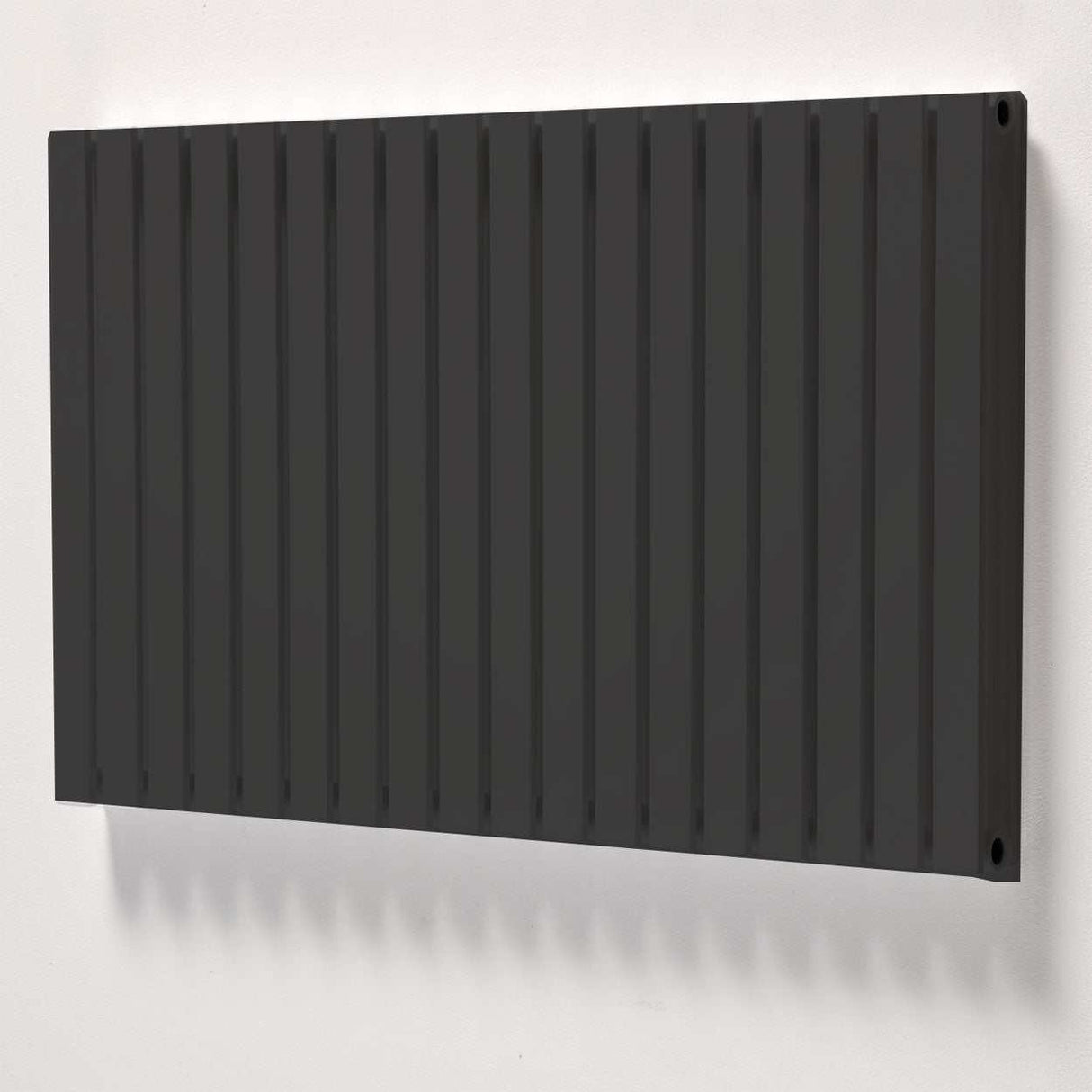 Ultraheat Linear Double Designer Horizontal Radiator, 600mm High x 427mm Wide - Black - LD608B - TAP 'N' SHOWER