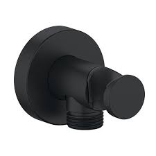 Duravit Round Wall Outlet Valve 55 x 102 x 55mm - Matt Black - UV0630009046 - TAP 'N' SHOWER