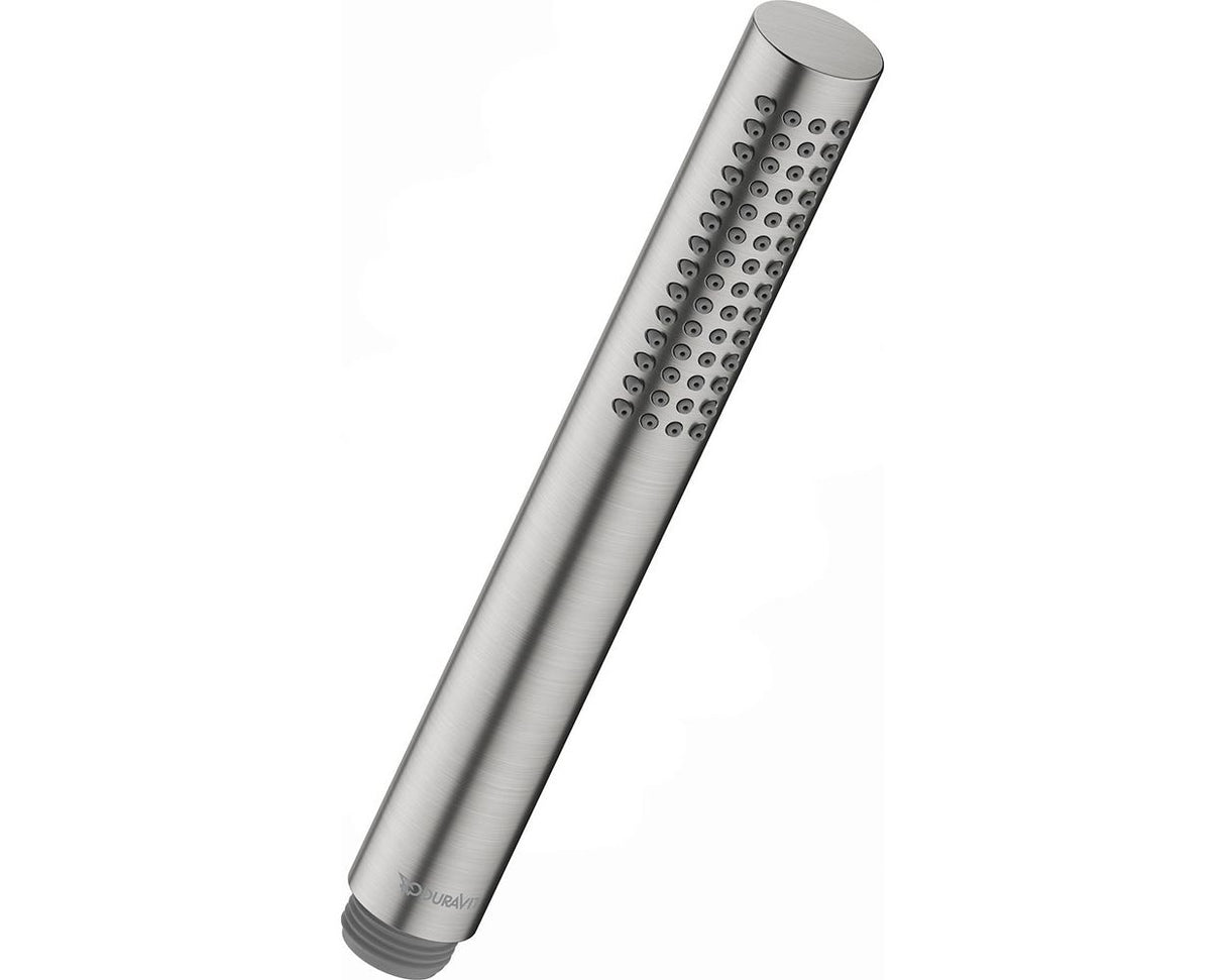 Duravit MinusFlow Stick Hand Shower with Silicone Nozzles - Stainless Steel - UV0642001070 - TAP 'N' SHOWER