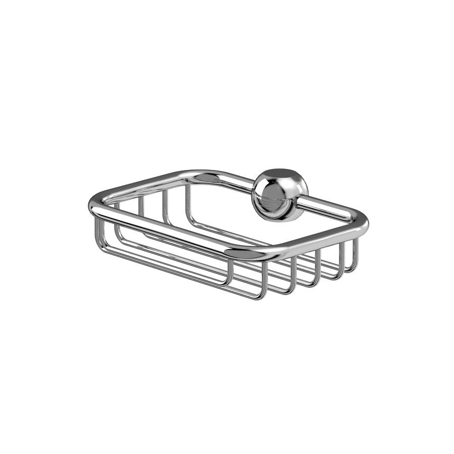 Burlington Chrome Soap Basket for Vertical Riser - V23 - TAP 'N' SHOWER