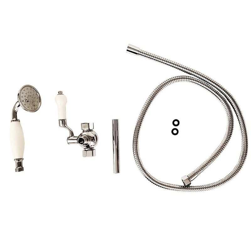 Burlington Ceramic and Chrome Telephone Handset Hose & Diverter - V27 - TAP 'N' SHOWER