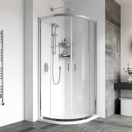 Roman Haven8 Two Door Quadrant 900mm x 900mm x 1950mm Chrome Shower Enclosure - H4Q9CS - TAP 'N' SHOWER