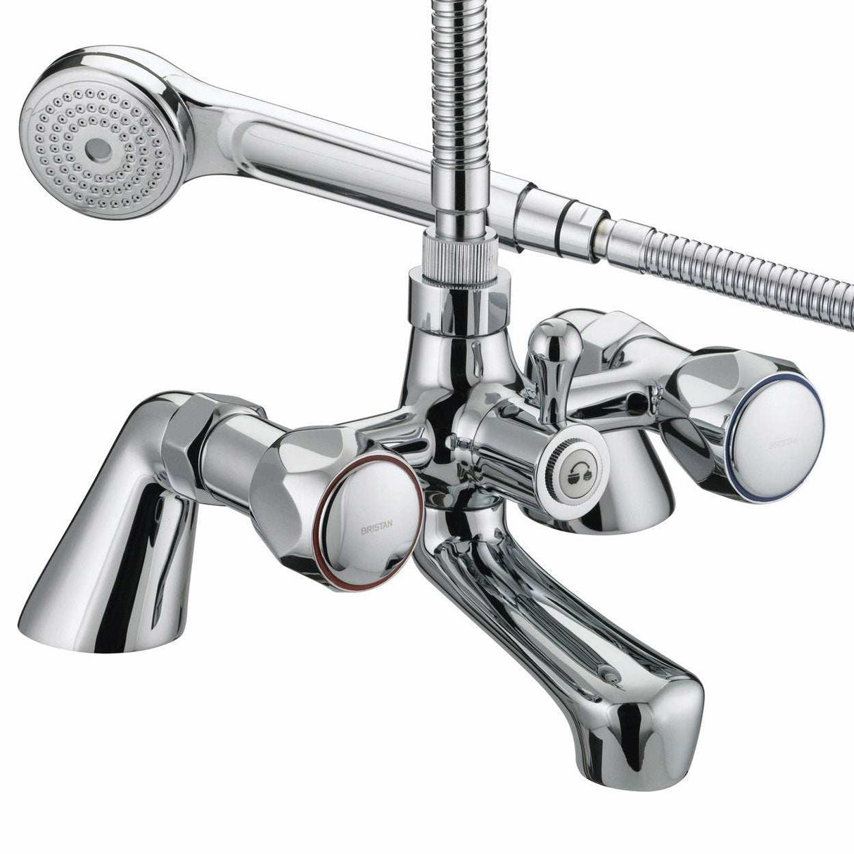 Bristan Value Club Metal Heads Bath Shower Mixer Tap - Chrome Plated -
