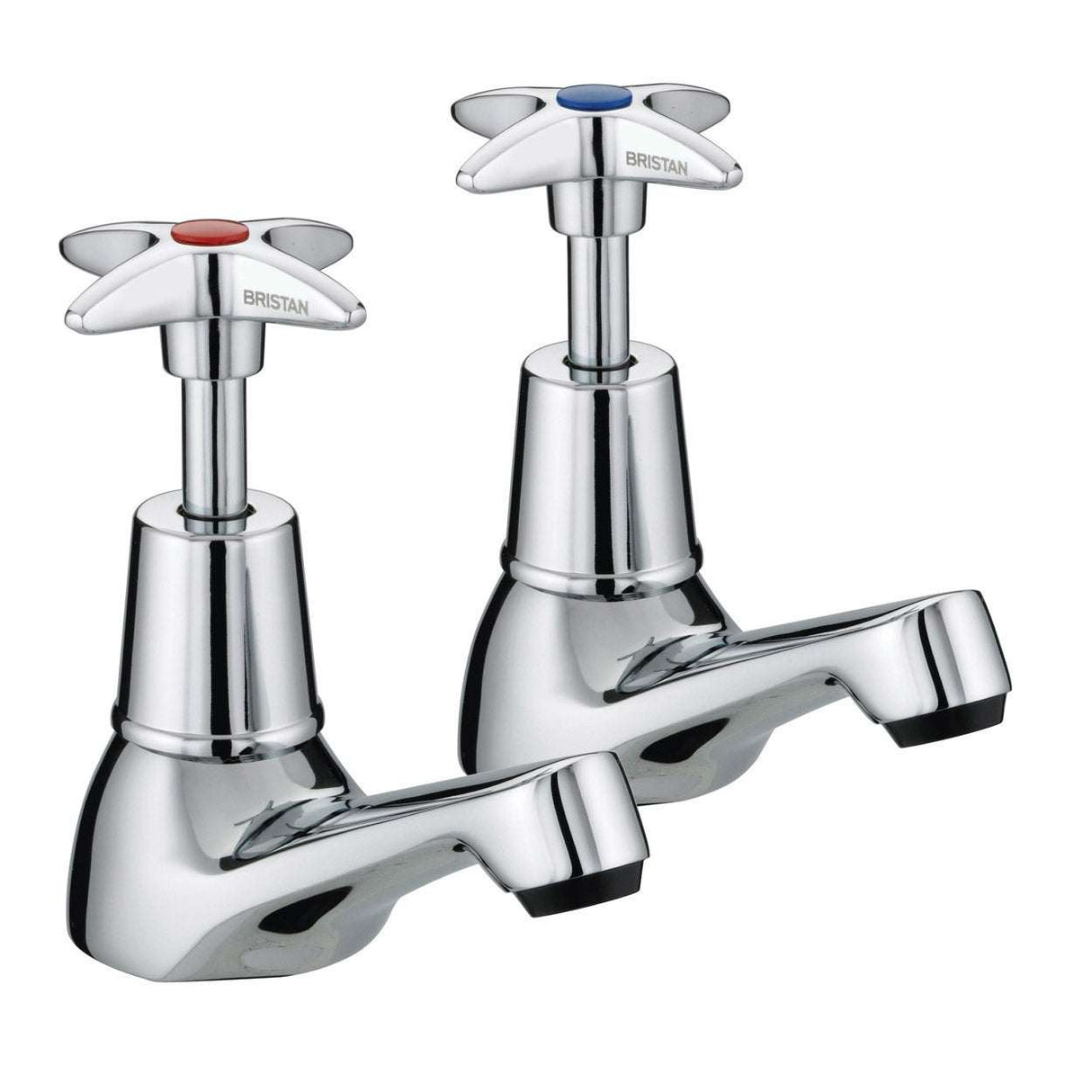 Bristan Value Crosshead Manual Top Basin Taps - Chrome Plated - VAX 1/