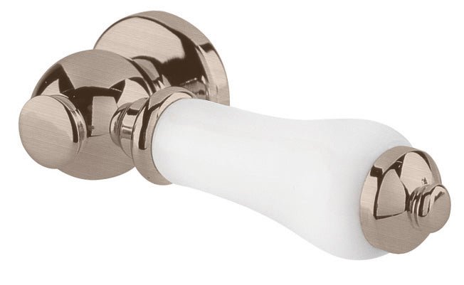 Launde Abbey Lever Handle for Close Coupled Low Level Cistern - Brushed Nickel - TAP 'N' SHOWER