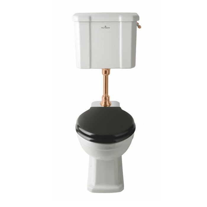 Launde Abbey Victrion Mid Height Flush Pipe Only - Brushed Copper - TAP 'N' SHOWER