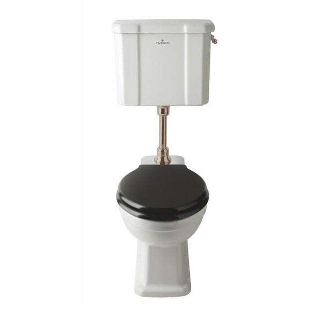 Launde Abbey Victrion Mid Height Flush Pipe Only - Brushed Nickel - TAP 'N' SHOWER