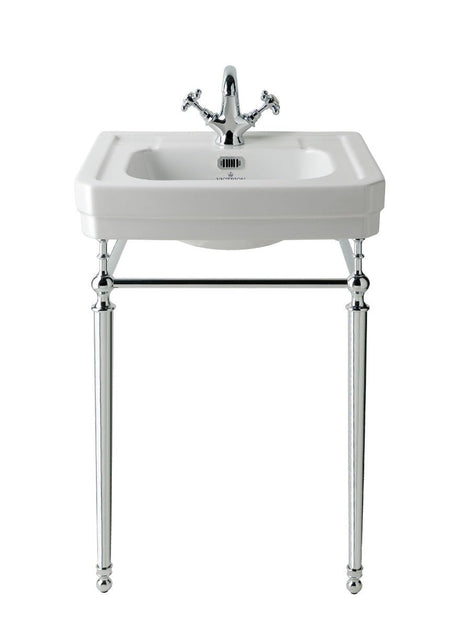 Launde Abbey Victrion Ornate Stand 540 or 640 Basin - Chrome - TAP 'N' SHOWER