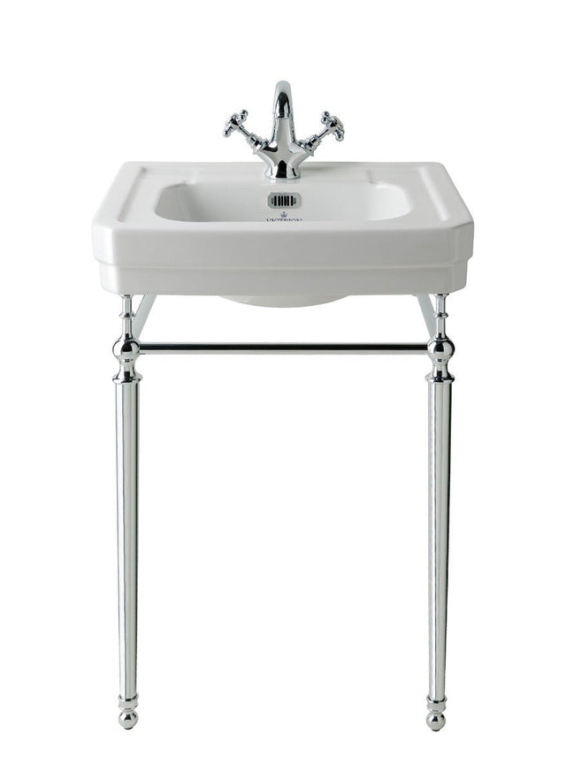 Launde Abbey Victrion Ornate Stand 540 or 640 Basin - Chrome - TAP 'N' SHOWER